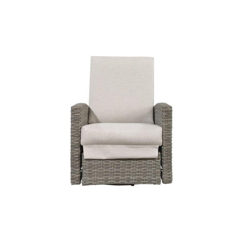 Wildon Home® Alaaddin Swivel Recliner Patio Chair with Sunbrella